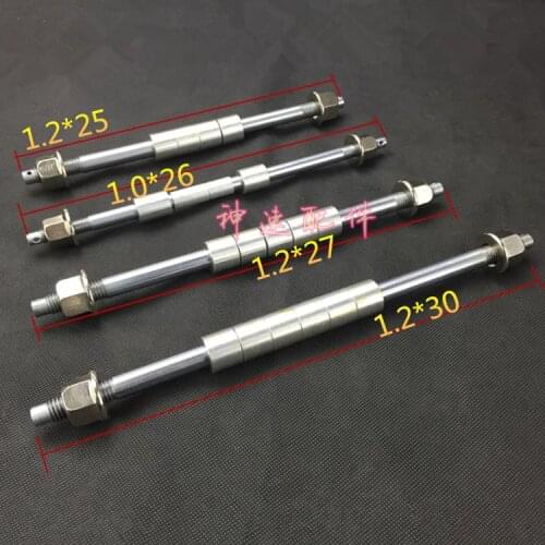 Motorcycle Wheel Rim Axle With Pads And Nuts 10mm/12mm 260mm-300mm Steel Material For Yamaha Kawasaki Suzuki Scooter Dirt Bike