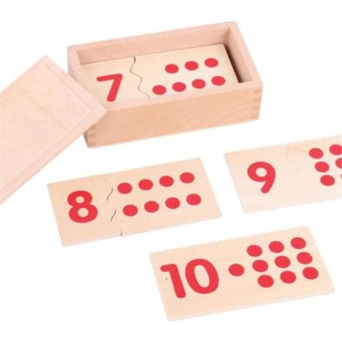 Montessori Educational Wooden Toys For Children Number And Counter Match-up Puzzle Early Toys Childhood Education 1 Set