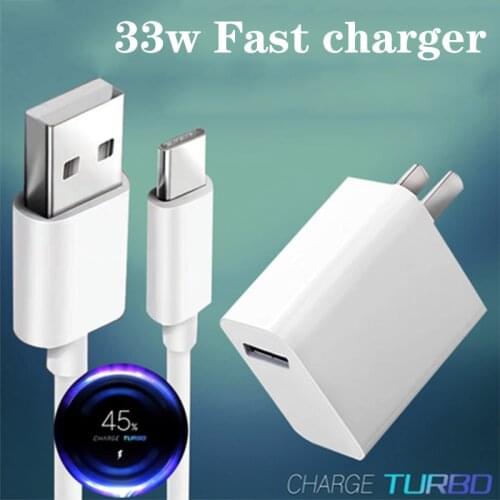 MDY-11-EX Original Xiaomi 33W Fast Charger US Turbo Charge Type C Cable For Mi 10 10T Lite POCO X3 NFC Redmi K30 K40 Note 10 Pro