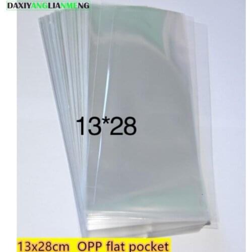 Bags Storage Candy Tools Transparent Plastic 13x28cm 100pcs/lot Opp Open Top Clear Cosmetic Bopp Pp