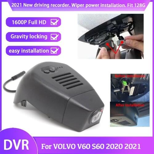 Plug and play Car DVR Video Recorder Dash Cam Camera For VOLVO V60 S60 2020 2021 High quality driving recorder hd 1600P