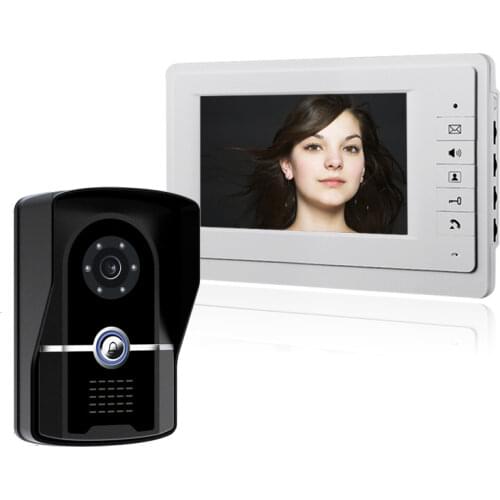 SYSD 7" TFT Color Monitor Wired Video Door Phone Audio Intercom for the apartment IR Camera Doorphone Monitor