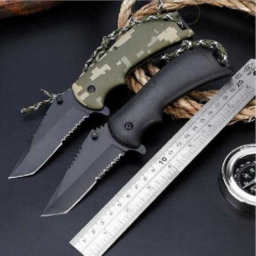 Factory direct tactical high hardness knife Wild survival multi-function folding knife self-defense outdoor knife