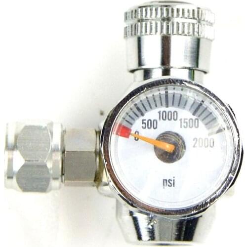 0-2000PSI CO2 Gas Flow Regulator With Silicone Tube For Aquariums & Mosquito Trap Thread 3/8 " for 12g /16g Gas Cylinders