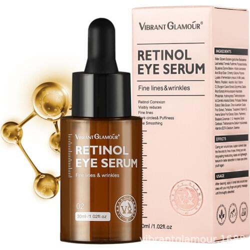Retinol Eye Serum Anti-Wrinkle Remove Eye bags Fade Fine lines Dark Circles Brighten Whitening Skin Care 30ml