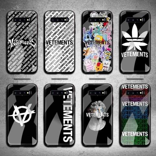 Luxury Brand Design-Vetements Phone Cases Tempered Glass For Samsung S20 Plus S7 S8 S9 S10 Note 8 9 10 Plus