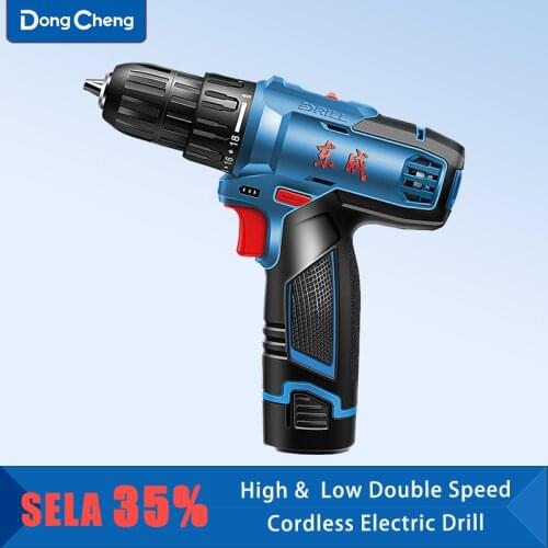 Dongcheng DCJZ1201D Hand Electric Drill Rechargeable Lithium Electric Drill Electric Screwdriver Multi-function Household