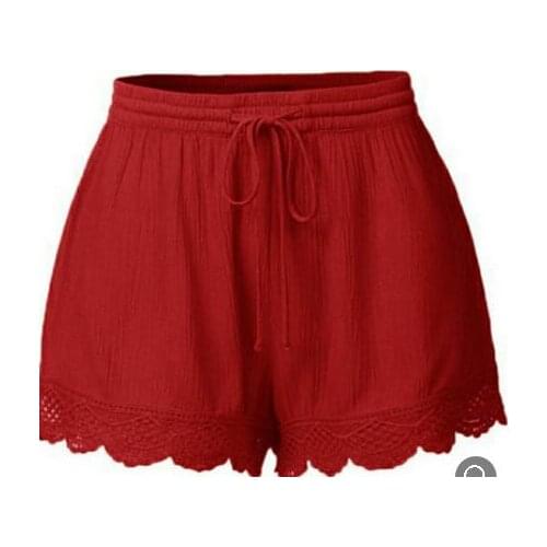 1pcs/lot woman casual beach chiffon shorts female solid elastic summer shorts