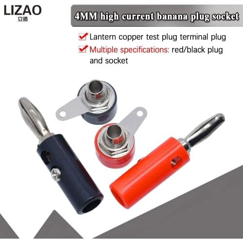 1male and Female 4mm Banana Plug Male and Female to Insert Connector Banana Pin DIY Model Parts Free Shipping Russia
