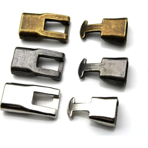 10Set/lot Bracelet Connectors Jewelry Findings End Clasp Hook for 4.5*10mm flat Leather Cord DIY Bracelets Jewelry Making Z454