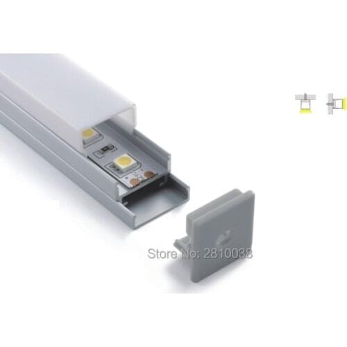 10 X 2M Sets/Lot U shape led alu profile and anodized silver aluminium led extrusion profiles for wall or ceiling lamps