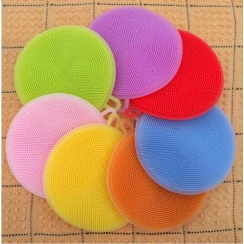 200 pcs Silicone Brush Magic Dish Bowl Pot Pan Wash Cleaning Brushes Cooking Tool Cleaner Sponges Scouring Pads