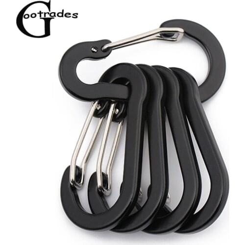 5pcs Tools Carabiner Outdoor Backpack Camping Climbing Booms Fishing Hook Keychain Lock Buckle Snap Clip Fishing tools