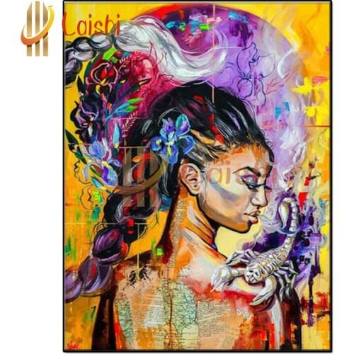 5D round square diamond embroidery Abstract doodle woman back view full sets diamond painting mosaic pictures rhinestones icon