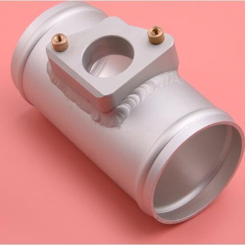 63mm MAF Mass Air Flow Meter Sensor Intake Adapter Mount Tube Car Silver Aluminum Alloy Fit for Toyota Mazda 3 6 Subaru Suzuki
