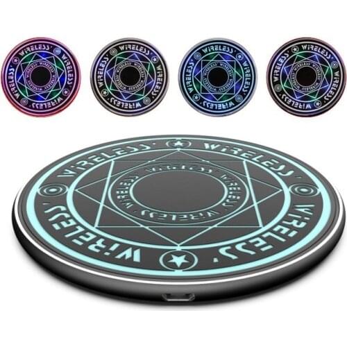 NEW Action Figure Magic Circle Array Wireless Charger 7.5w 10W Ultra-Thin Qi Fast Charging Pad For iPhone Huawei Xiaomi Android