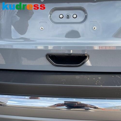 For Nissan Rogue X-trail 2021 2022 Carbon Fiber Style Rear Trunk Tailgate Door Handle Cover Trim Car Styling Accessories