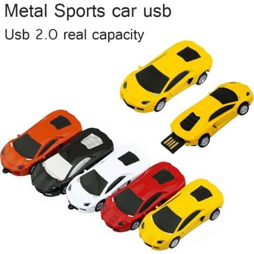 Pen Drive Mini Sports Car 4GB/8GB/16GB Bulk Metal Roadster Car Usb Flash Drive Flash Card Memory Stick Storage Pendrive Boy Gift