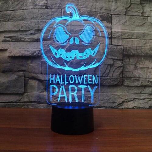 Halloween Pumpkin Lantern Table Lamp For Bedroom Childrens room decoration 3D night light Led Table Decoration Desk Lamp