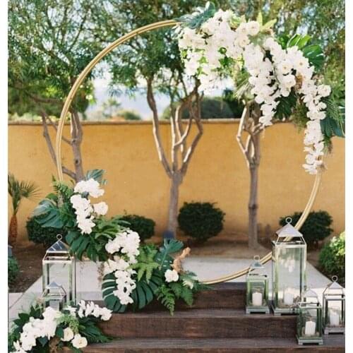 Customize DIY Wedding Backdrop Decor Iron Ring Arch Background Shelf Frame For Outdoor Indoor Centerpieces Decoration Props