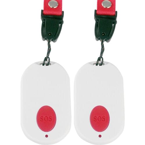 Topvico 2pcs SOS Panic Button RF 433mhz Emergency Button Elderly Alarm Keychain Controller Old People GSM WIFI Home Alarm System
