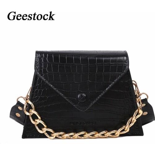 Geestock Leather Handbag Stone Pattern Mini Chain Bag Phone Pocket Crossbody Bags for Women Wide Shoulder Strap Small Square Bag