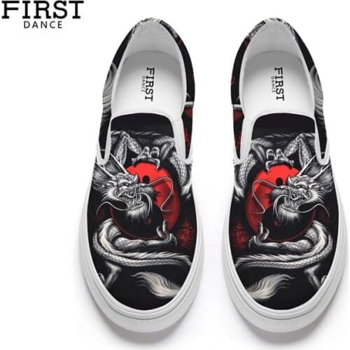 Custom Shoes Spring Slip On Canvas Lightweight Casual Womens Flats Walking Sport Sneaker Jogging Footwear Retro Printing 35-45