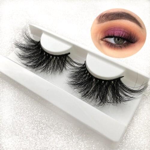 Real mink 25mm lashes handmade natural thick Eye lashes wispy makeup extention tools 3D mink hair volume soft false eyelashes