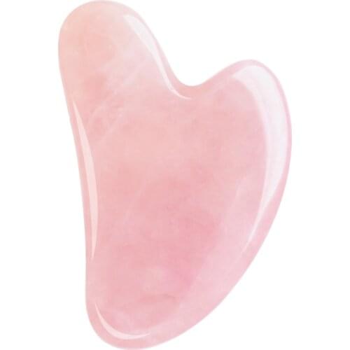 Natural Slimming Face Tool Jade Rose Quartz Jade Guasha Board Natural Stone Scraper Tools For Beauty Face Shape Anti-wrinkle
