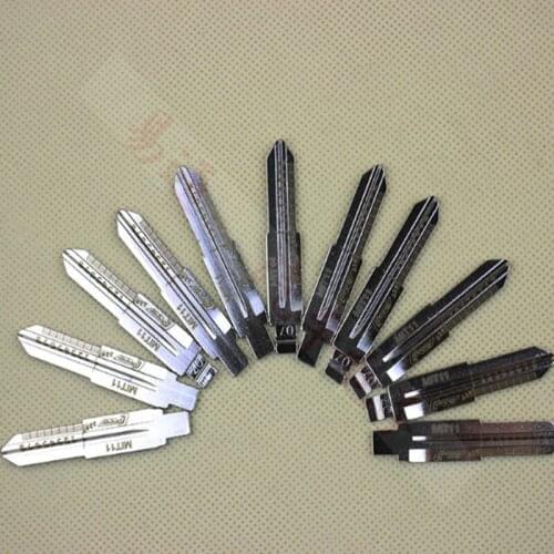 NO. 07 Engraved Line Key Blade Blank Scale Shearing Teeth Uncut Key Blade 07# MTT11 for Mitsubishi