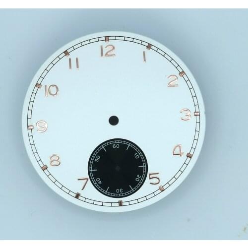Mans Watch Part For Manual Winding Movement Seagull 9310 Eta 6498 Rose Gold Dial