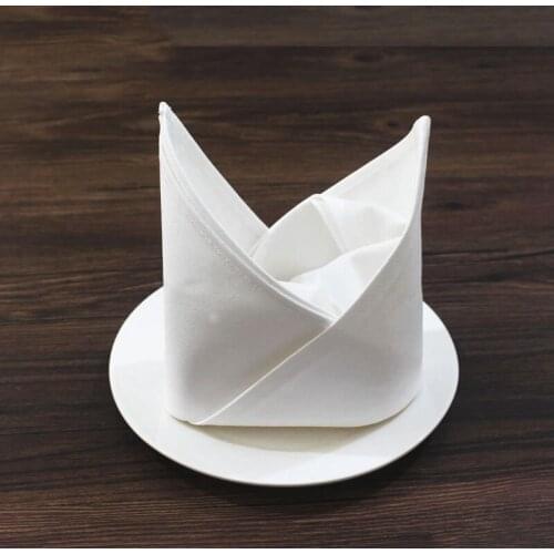 New Table Napkin White Cotton Cloth Napkins for Party Wedding Table Cloth Soft Hotel Handkerchief Cloth for Cafe Thicken