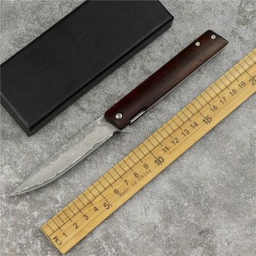 Outdoor camping survival EDC pocket defense VG10 DAMASCUS KNIFE TACTICAL HUNTING JACKKNIFE