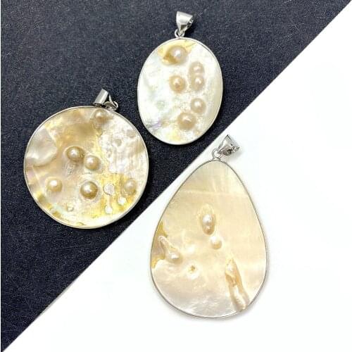 Natural Shell Pendant Drop Ball Shape Specifications Can Be Made DIY Necklace Exquisite Jewelry High-end Fashion Size 36-50mm