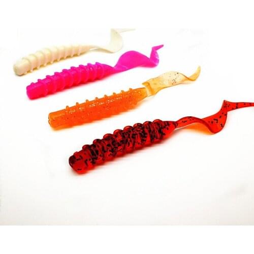 6pcs 10cm 7.6g Fishing Grub Lure Saltwater Soft Bait Big Size Single Tail Plastic Grubs For Trout Carp Bass Fishing Accessories