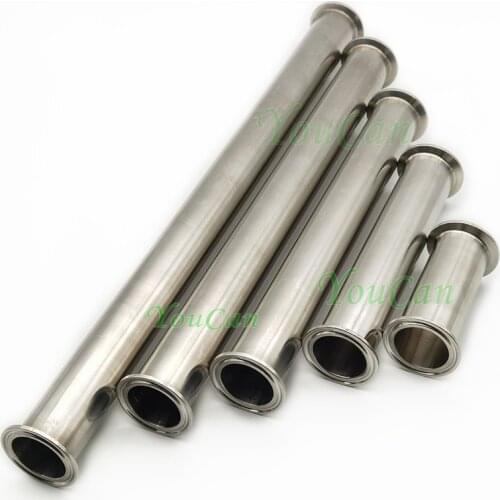 SS304 2" Pipe OD 51MM Sanitary Spool Tube Ferrule 64MM Clamp Pipe Fittings Length 4"/6"/8"/12"/18"/24"
