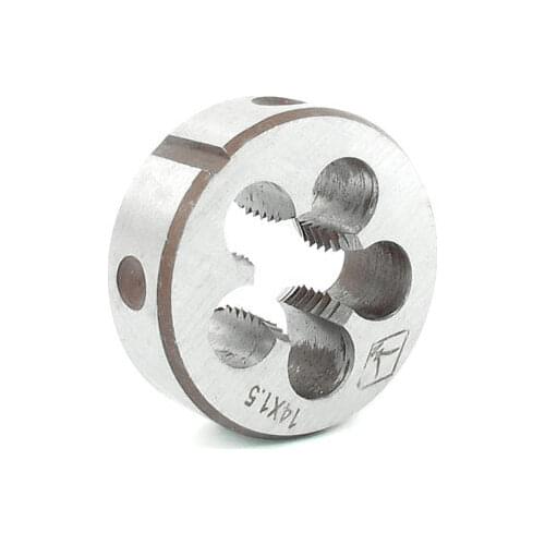 Steel 10mm Thickness Metric M14 x 1.5mm Screw Thread Round Die Tool