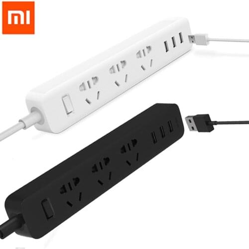 Original Xiaomi Power Strip Socket with 3 USB 2A Fast Charging Standard Extension Socket Plug Power Strip Home Electronics