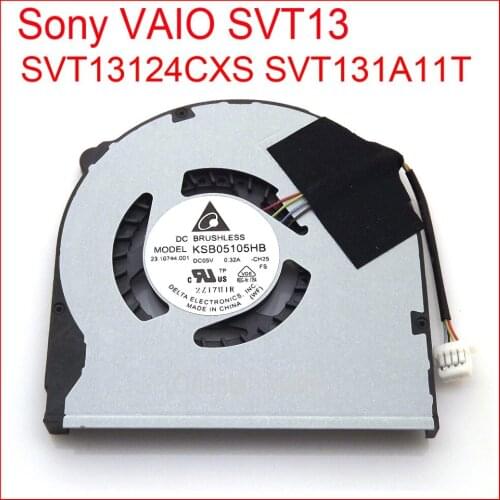 Free Shipping New KSB05105HB-CH25 DC5V 0.32A For Sony VAIO SVT13 SVT131A11T SVT13124CXS CPU Cooler Cooling Fan