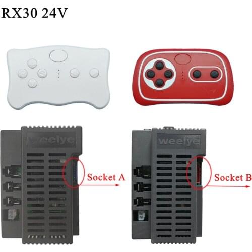 WEELYE 24V RX30 childrens electric car Bluetooth remote control, high-power toy electric car 2.4G controller with smooth start