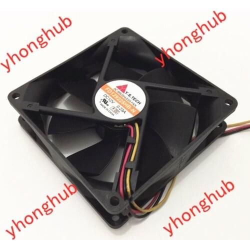 Y.S.TECH FD129225HB-N DC 12V 0.23A 3-wire 90X90X25mm Server Cooling Fan