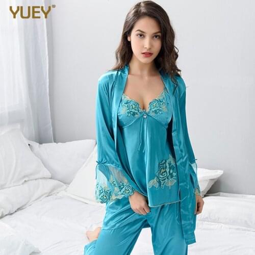 YUEYUAN Women's Silk Pajamas
