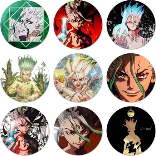 Dr. Stone Senku Ishigami Badge Brooch Pin Accessories For Clothes Backpack Decoration gift 58mm