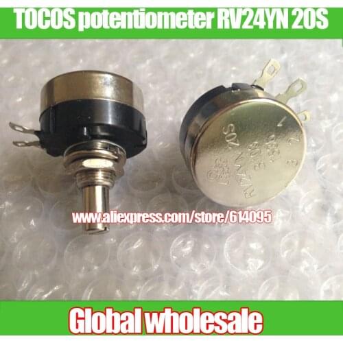 10pcs TOCOS potentiometer RV24YN 20S B102 B202 B502 B103 B203 B503 B104 1K 2K 5K 10K 20K 50K 100K
