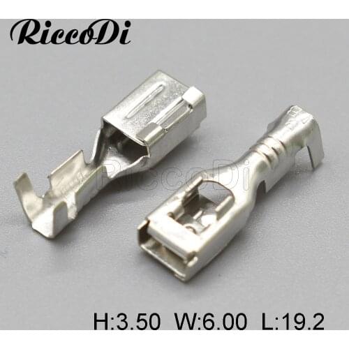 100 Pcs 4.8mm DJ621-4.8*0.8B Automotive Wire Connector Splice Terminal Plug Socket Fuse Box Cable Harness Female Crimp Pins