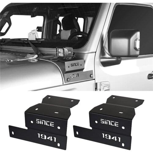 2PCS Mount A-pillar Accessories For Jeep Wrangler JL 2018-2021 & Gladiator JT Column Car Driving Work Light Bracket Lamp Bracket