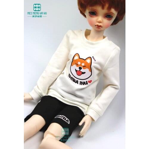 BJD accessories doll clothes for 1/4 BJD MSD Boy and girl doll fashion printed sweatshirt