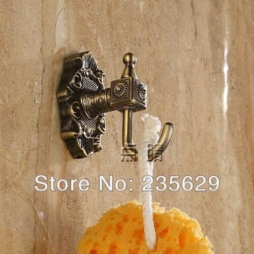 Free Shipping, zinc alloy material clothes hook, Single Hooks types, Antique Copper /Antique Brass color bathroom hook,anti-rust