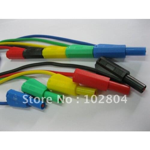 Safety protection Banana Plug to Banana Plug Silicone Cable High Voltage 5 Colors Brand New HOT Sale 40 Pcs Per Lot