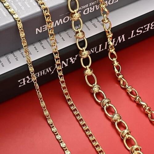 1 meter DIY Gold Brass Chains Handmade Metal Necklace Accessories Hot Selling Statements Copper Bag Clothing Accessory CS710